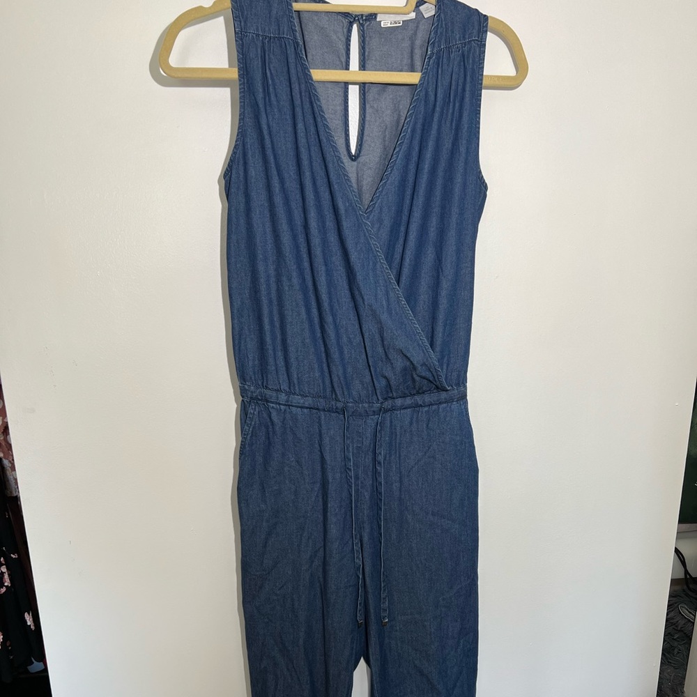 New York & Co Denim Jumpsuit